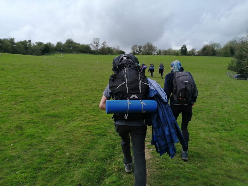 Young people walking for their Duke of Edinburgh Award expedition