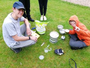 Young people camping for their Duke of Edinburgh Award expedition